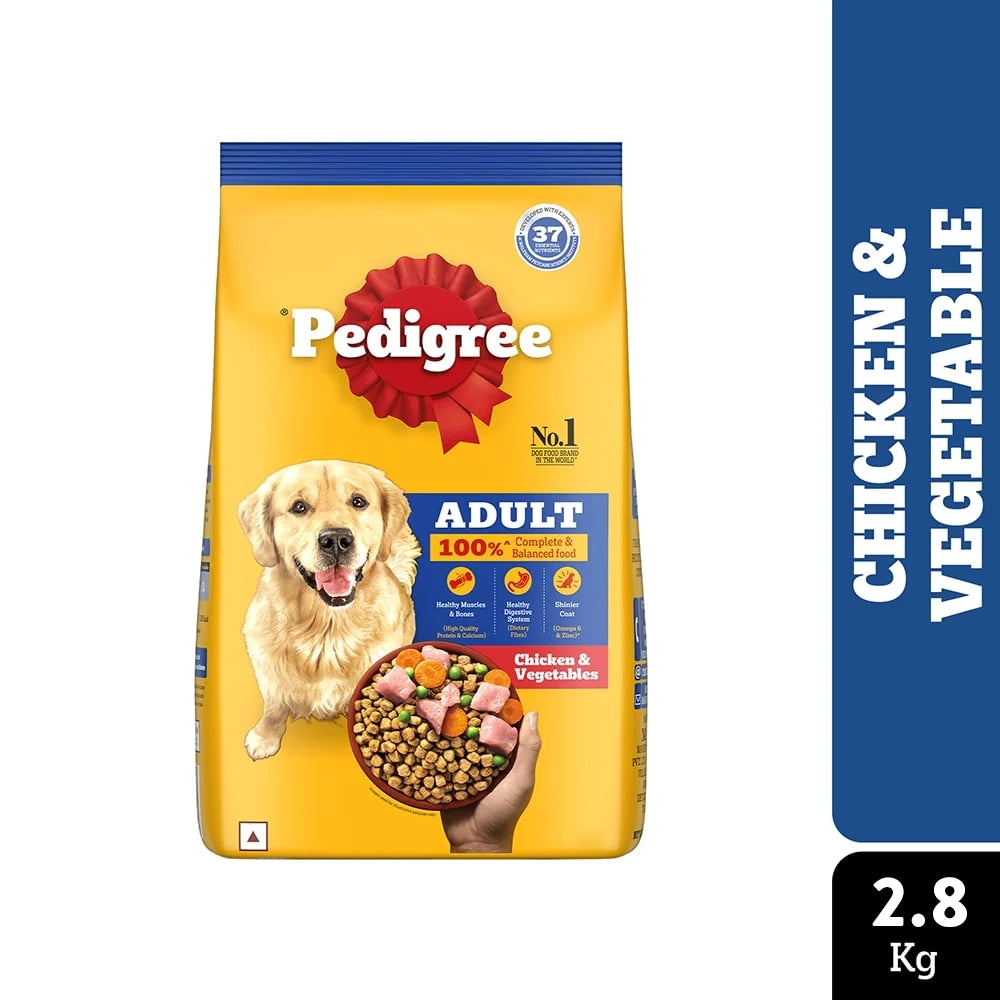 Pedigree Dog Food - Chicken & Vegetables, 2.8kg