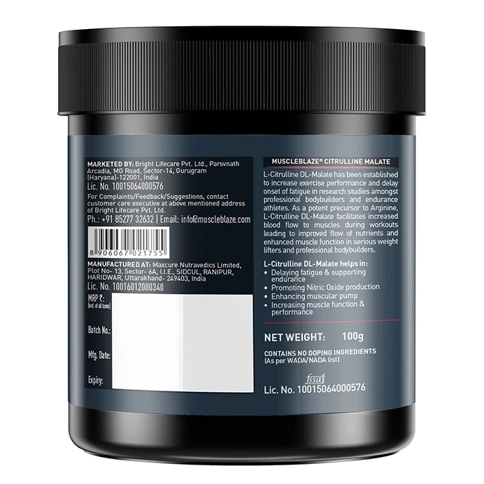 MuscleBlaze Citrulline Malate