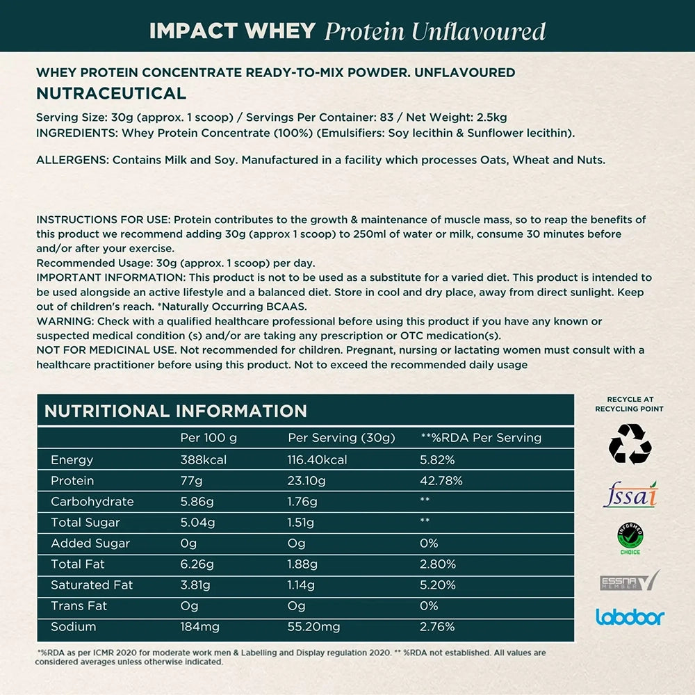 MyProtein Impact Whey Protein, 1kg