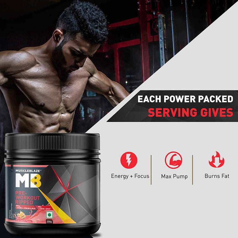 MuscleBlaze Pre Workout Ripped, 250g