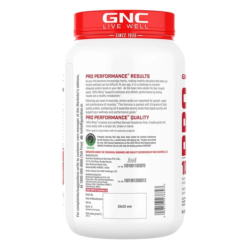 GNC Pro Performance Whey Protein, 1kg