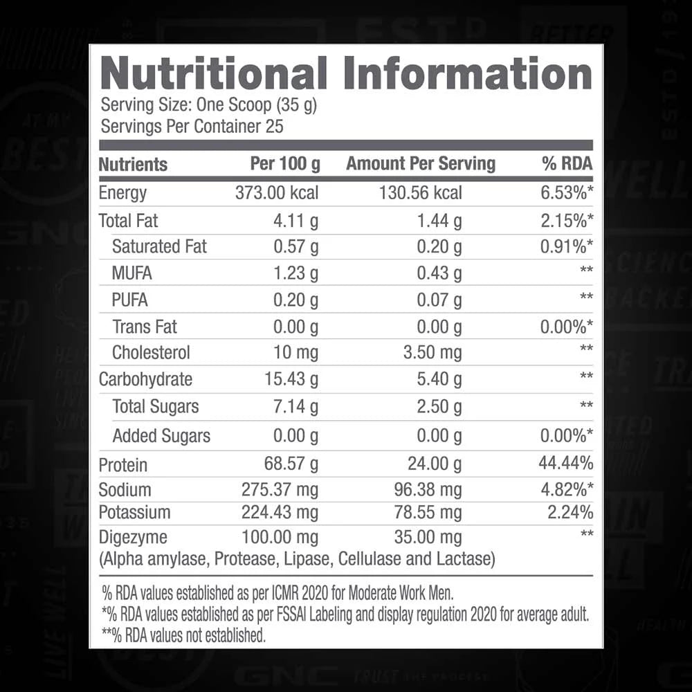 GNC Pro Performance Whey Protein, 1kg