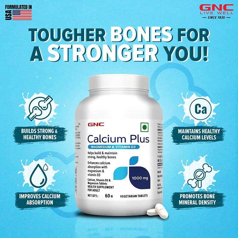 GNC Calcium Plus - Magnesium & Vitamin D3