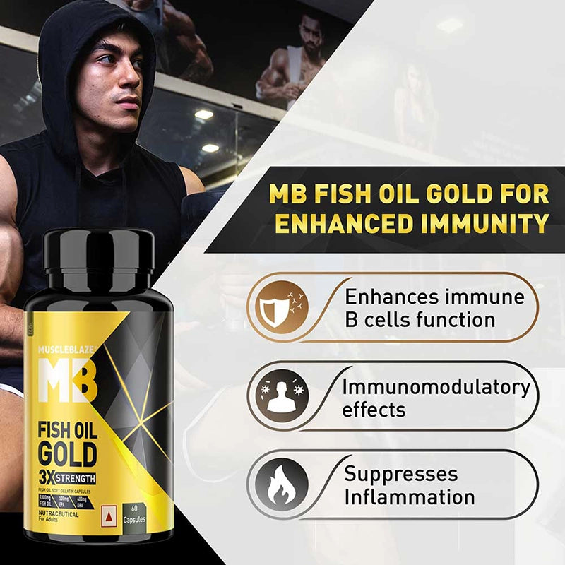 MuscleBlaze Omega 3 Fish Oil Gold