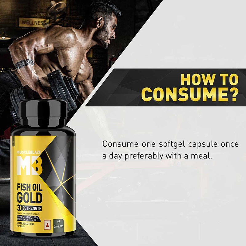 MuscleBlaze Omega 3 Fish Oil Gold