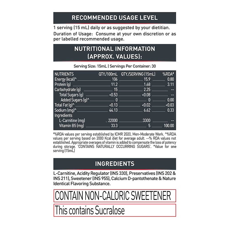 MuscleBlaze Liquid Carnitine PRO