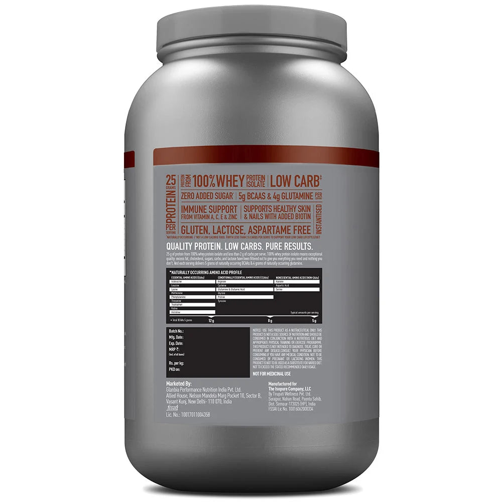 Isopure Whey Protein Isolate, 1 kg