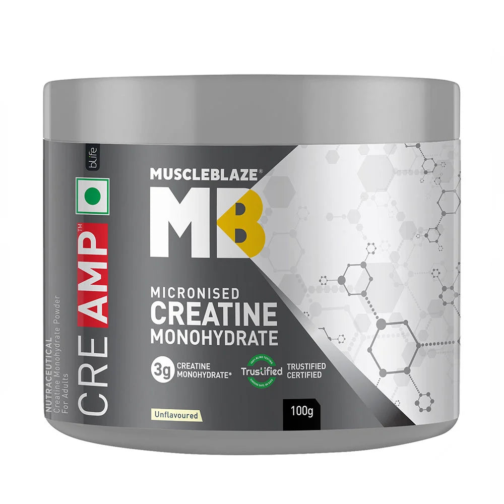 MuscleBlaze Creatine Monohydrate CreAMP, 100g