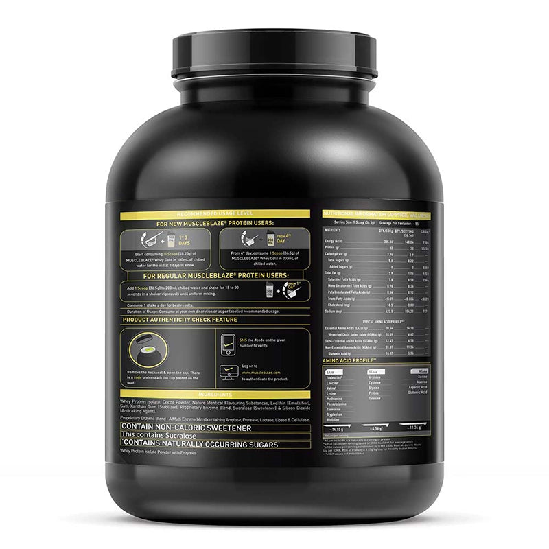 MuscleBlaze Whey Gold Isolate, 2kg