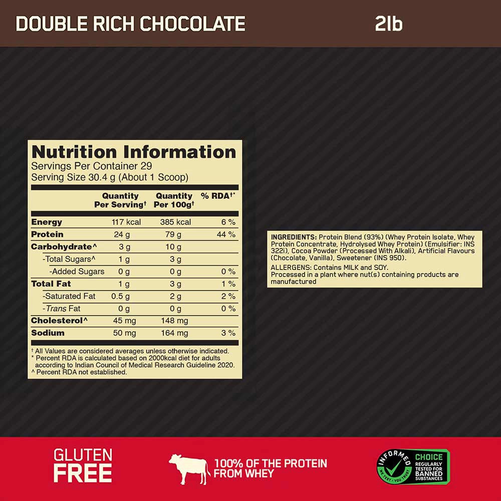 ON (Optimum Nutrition) Gold Whey Protein, 910g