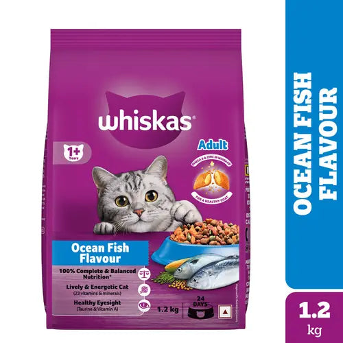 Whiskas Cat Food - Ocean Fish Flavor, 1.2kg