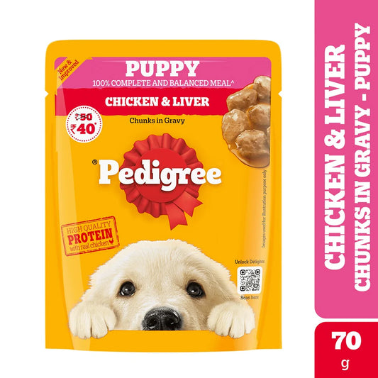 Pedigree Puppy Gravy - Chicken & Liver, 70g
