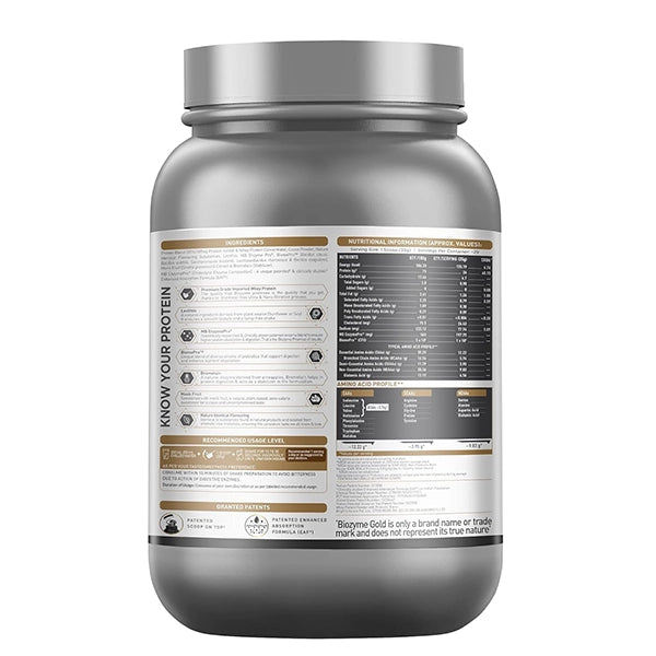 MuscleBlaze Biozyme GOLD 100% Whey, 1kg