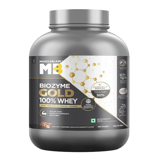 MuscleBlaze Biozyme GOLD 100% Whey, 2kg