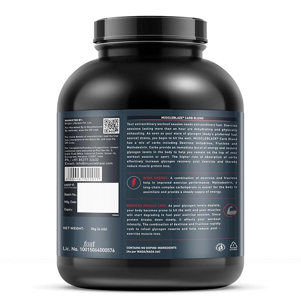MuscleBlaze Carb Blend, 3kg