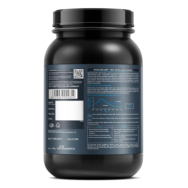 MuscleBlaze Casein Protein, 1kg