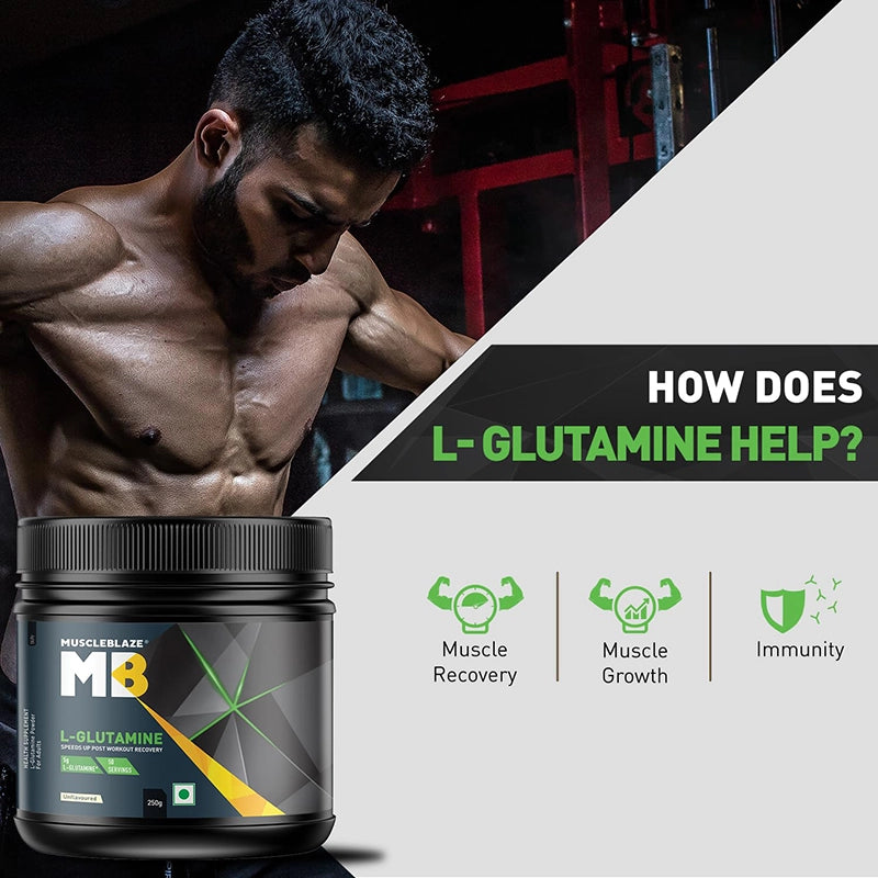 MuscleBlaze L-Glutamine, 250g - Flavored