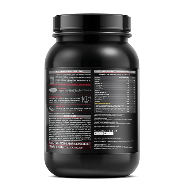 MuscleBlaze Super Gainer Black, 1kg