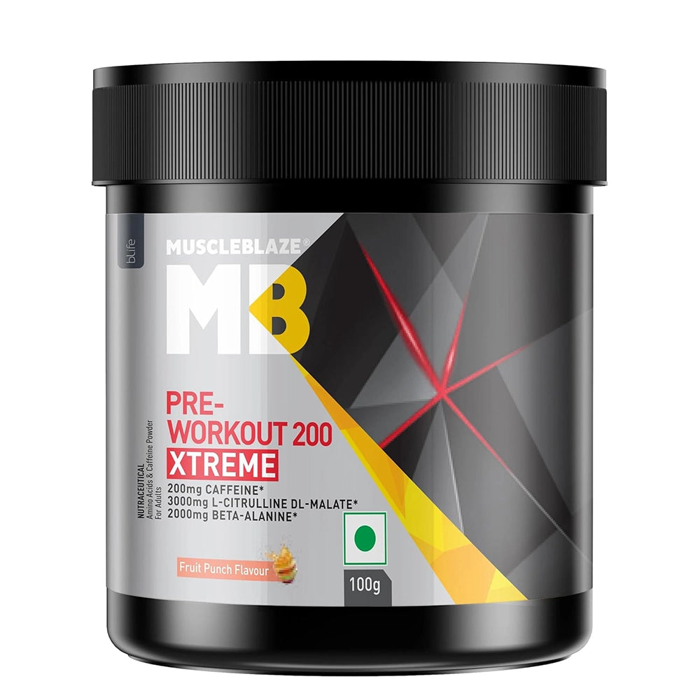 MuscleBlaze PRE Workout 200 Xtreme, 100g