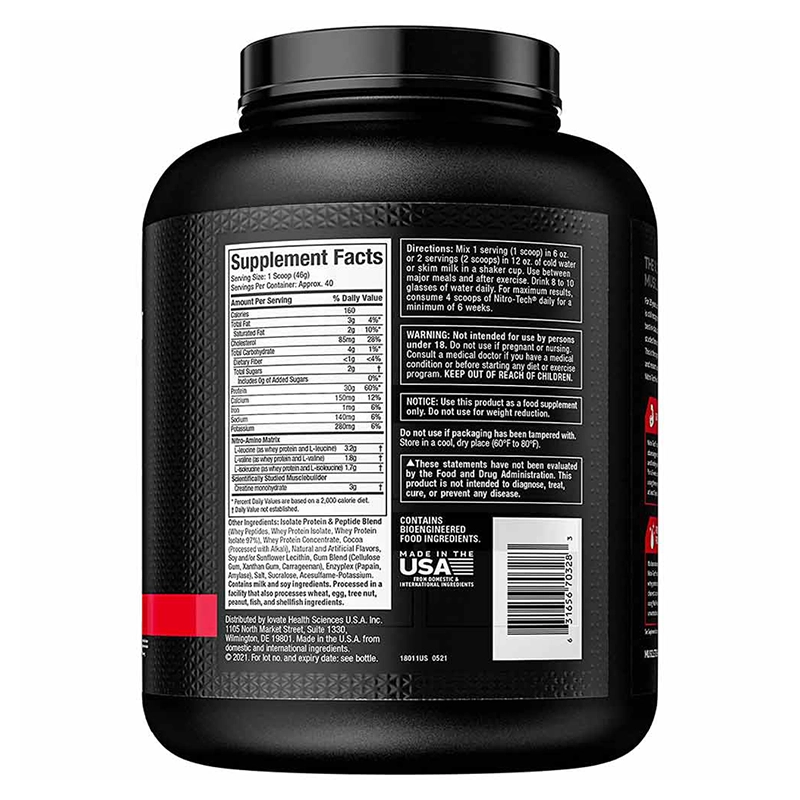 MuscleTech NitroTech Whey Protein, 1.81kg