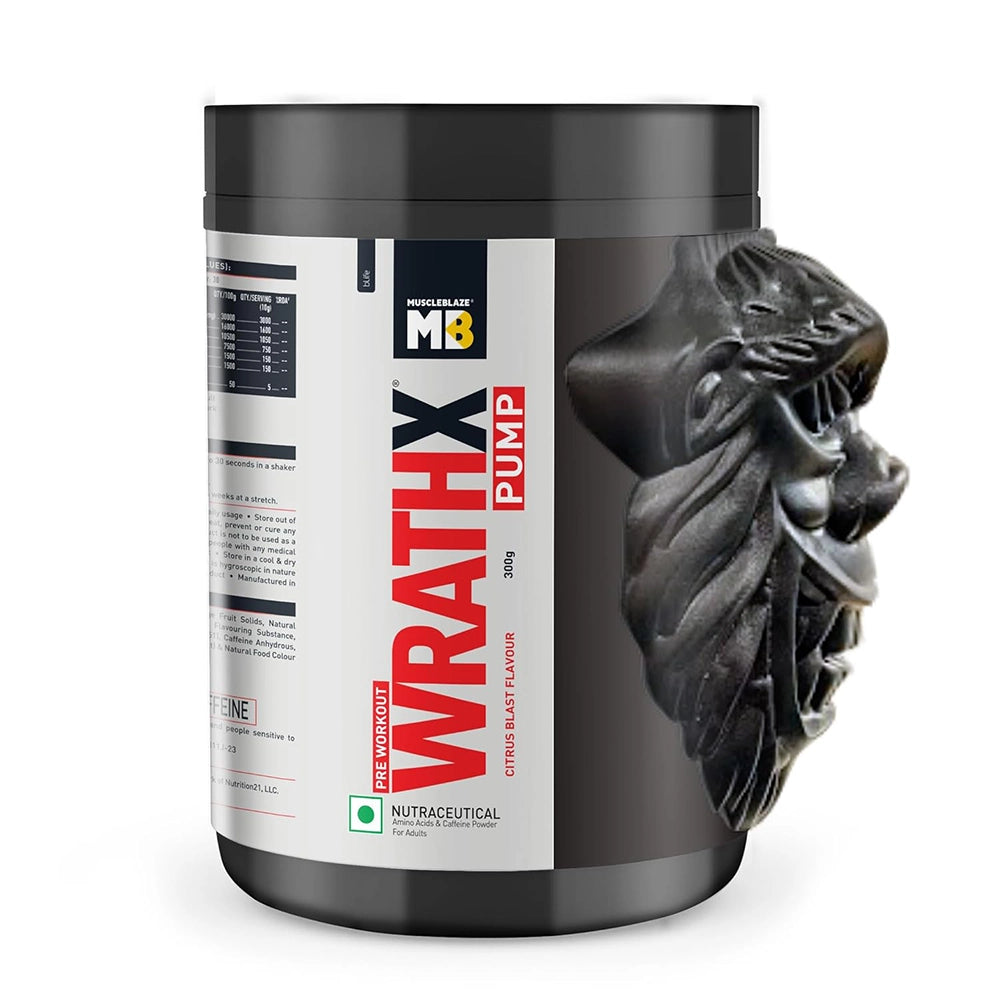 MuscleBlaze Preworkout WrathX Pump, 300g