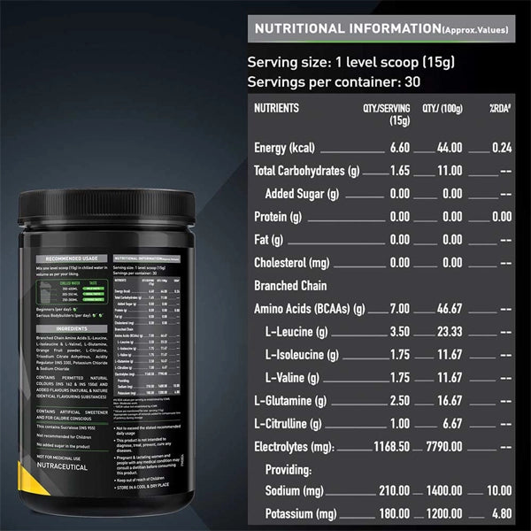 MuscleBlaze BCAA Pro, 450 g