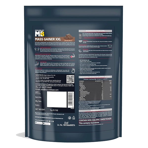 MuscleBlaze Mass Gainer XXL, 1kg