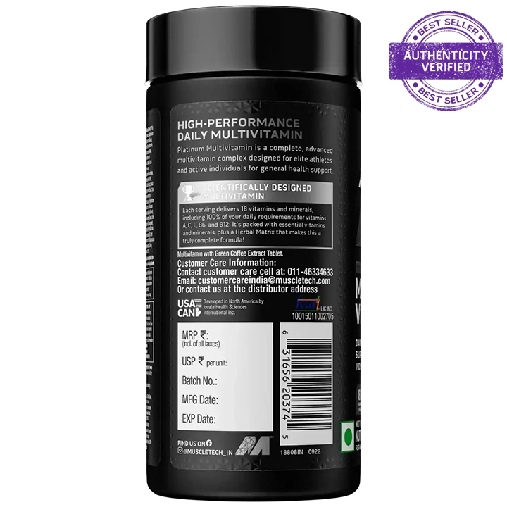 Muscletech Platinum MultiVitamin - 60 Tabs