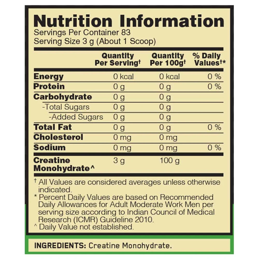 ON (Optimum Nutrition) Creatine, 250g