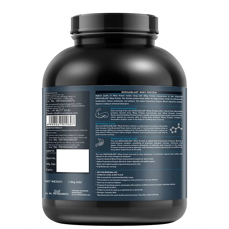 MuscleBlaze Whey Protein, 2kg