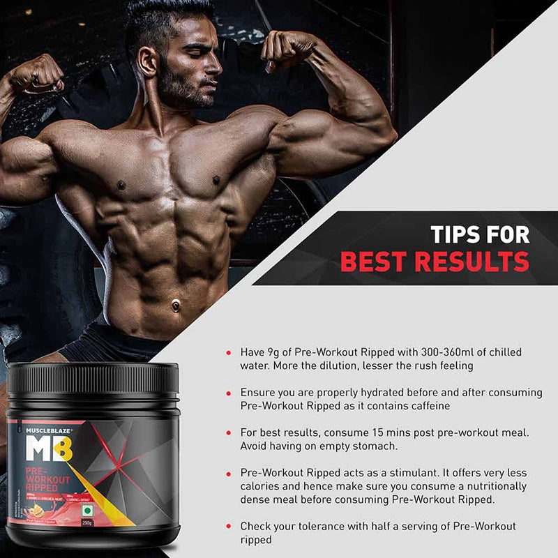 MuscleBlaze Pre Workout Ripped, 250g