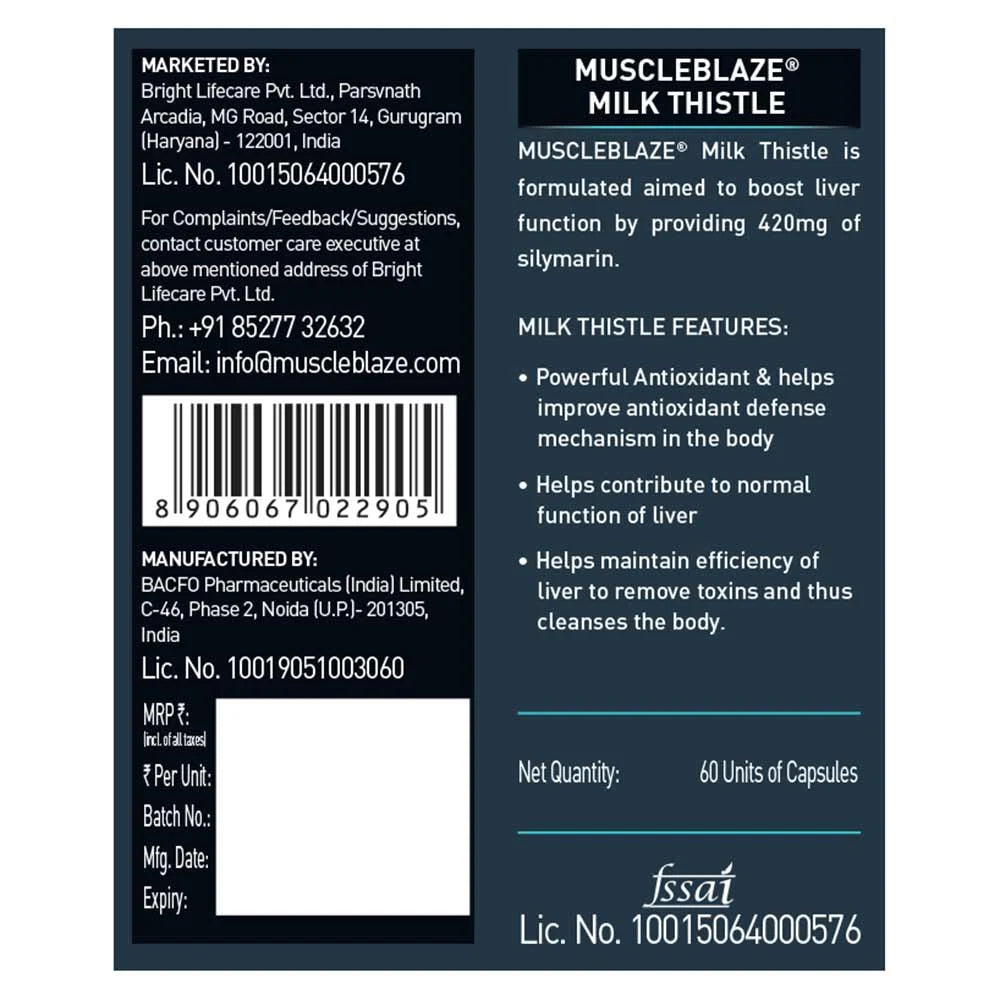 MuscleBlaze Milk Thistle