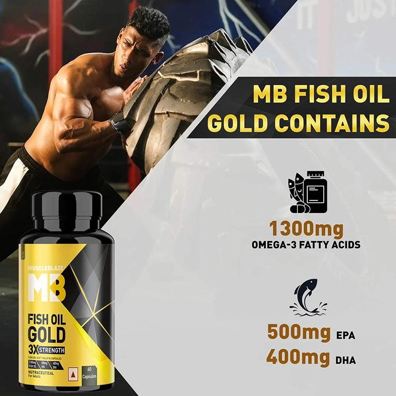 MuscleBlaze Omega 3 Fish Oil Gold
