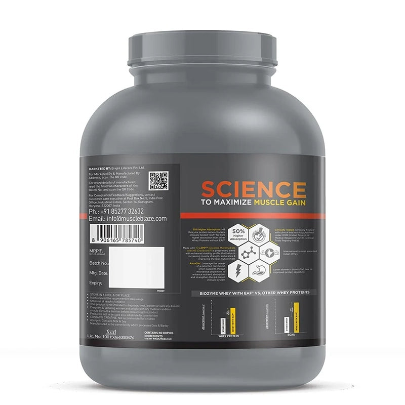 MuscleBlaze Biozyme Whey PR, 2kg