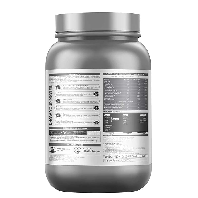 MuscleBlaze Biozyme Performance Whey, 1kg