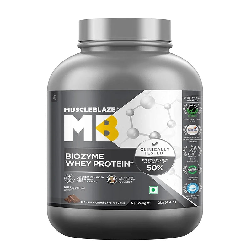 MuscleBlaze Biozyme Whey Protein, 2kg
